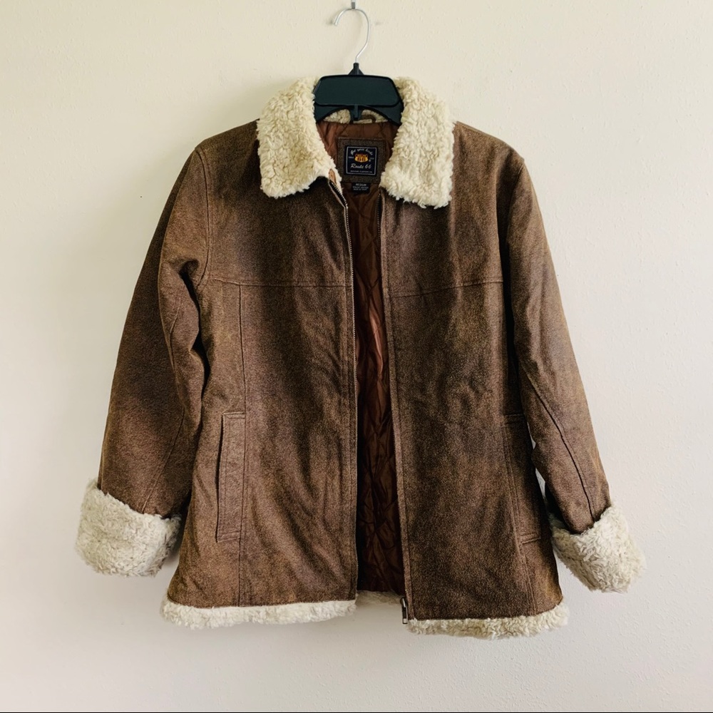 Route 66 Genuine Leather Distressed Jacket Sz M